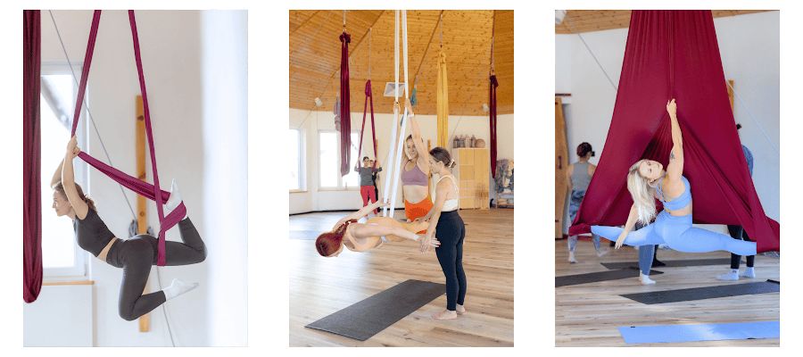 Aerial hammock workshops in the House of Honey studio