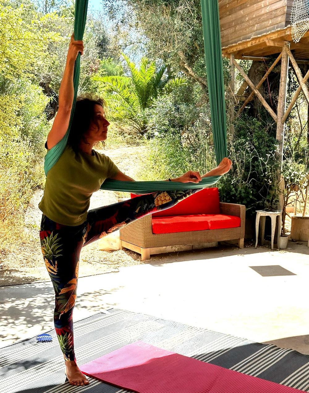 Aerial Yoga Hammocks Provide Support for Greater Flexiblity