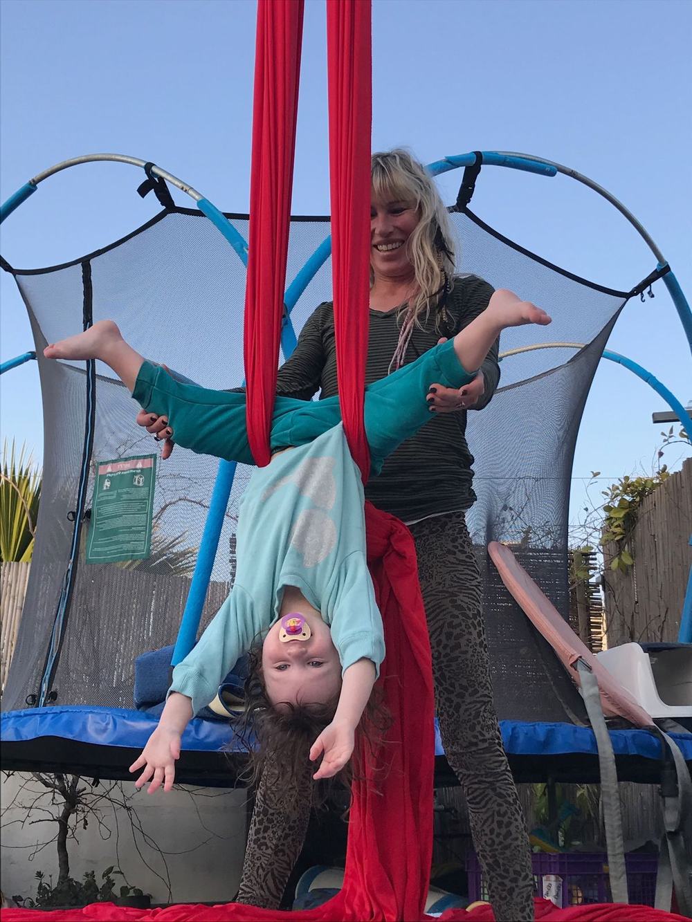 daughter Jade was a baby when I started aerial silks
