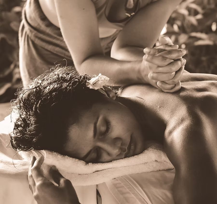 Relaxing back massage